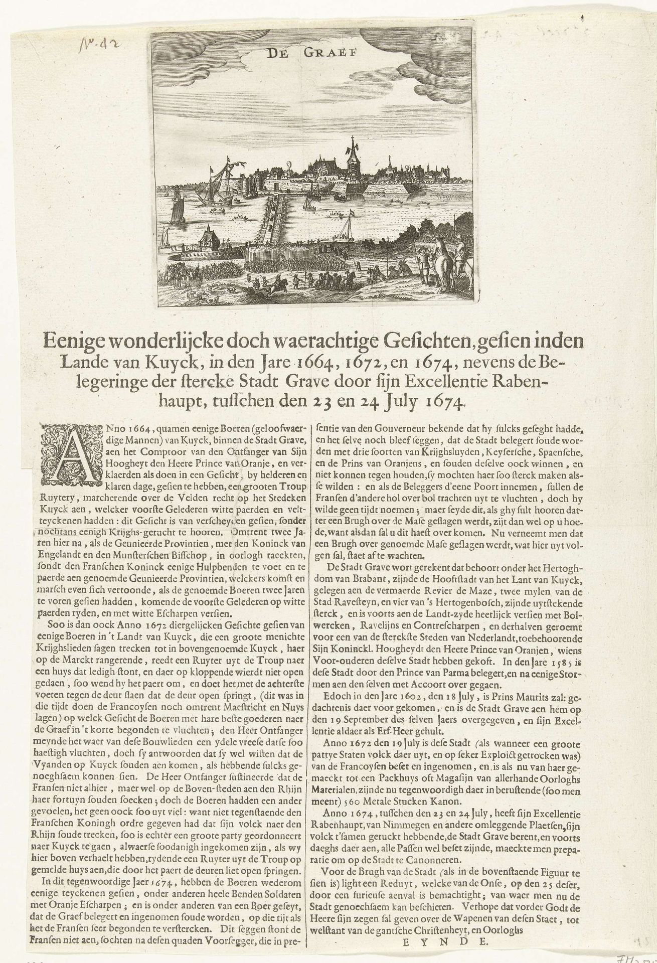 Beleg van Grave, 1674 by Anonymous