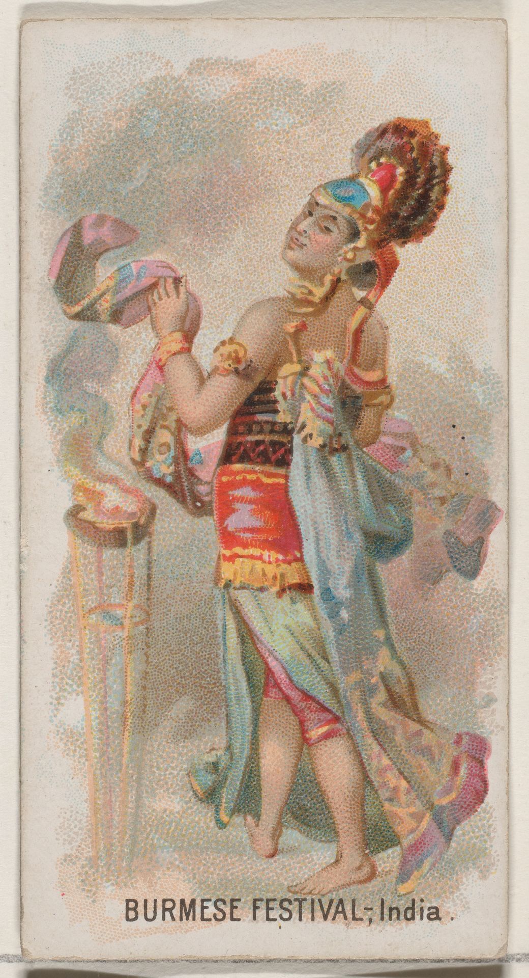 Burmese Festival, India, from the Holidays series (N80) for Duke brand cigarettes by W. Duke, Sons & Co.