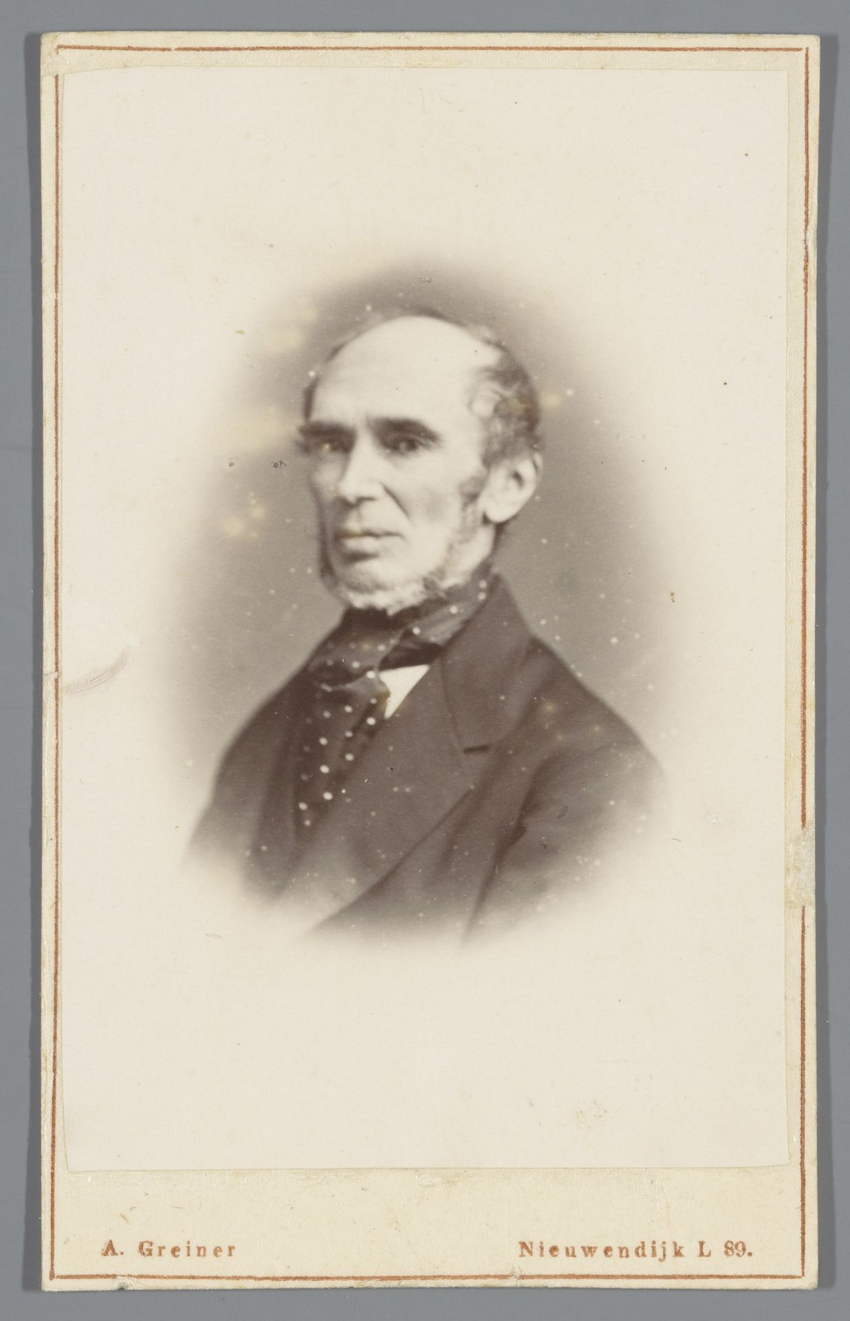 Portret van een onbekende man by Albert Greiner