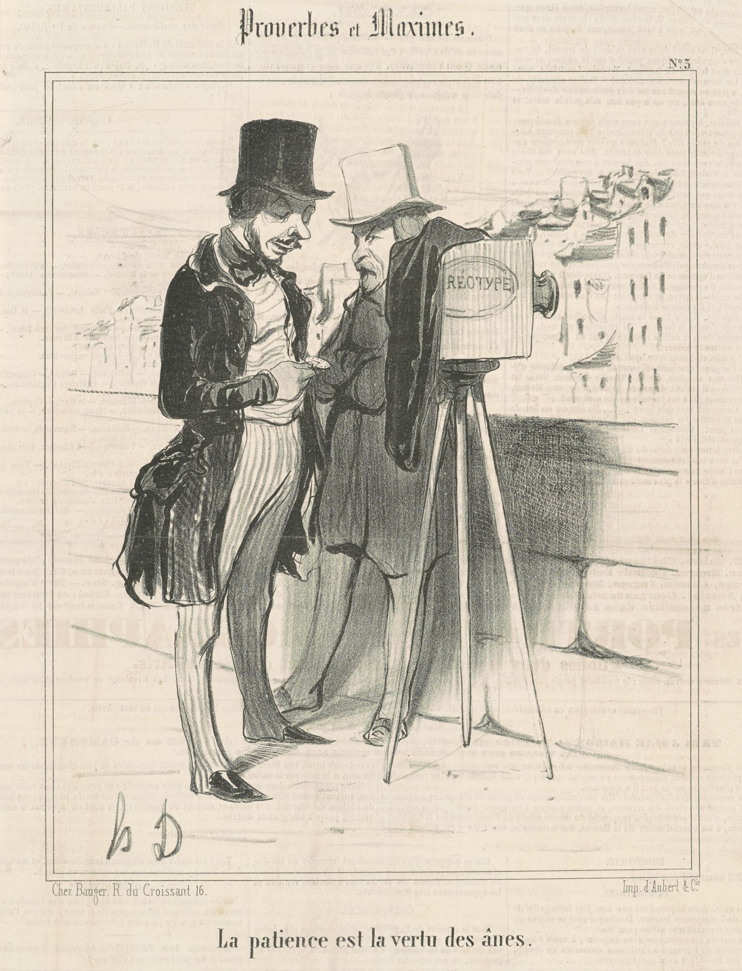 La patience est la vertu des ânes by Honoré Daumier