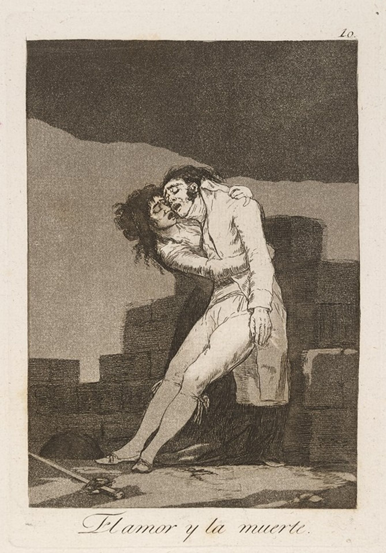 El amor y la muerte. by Francisco de Goya