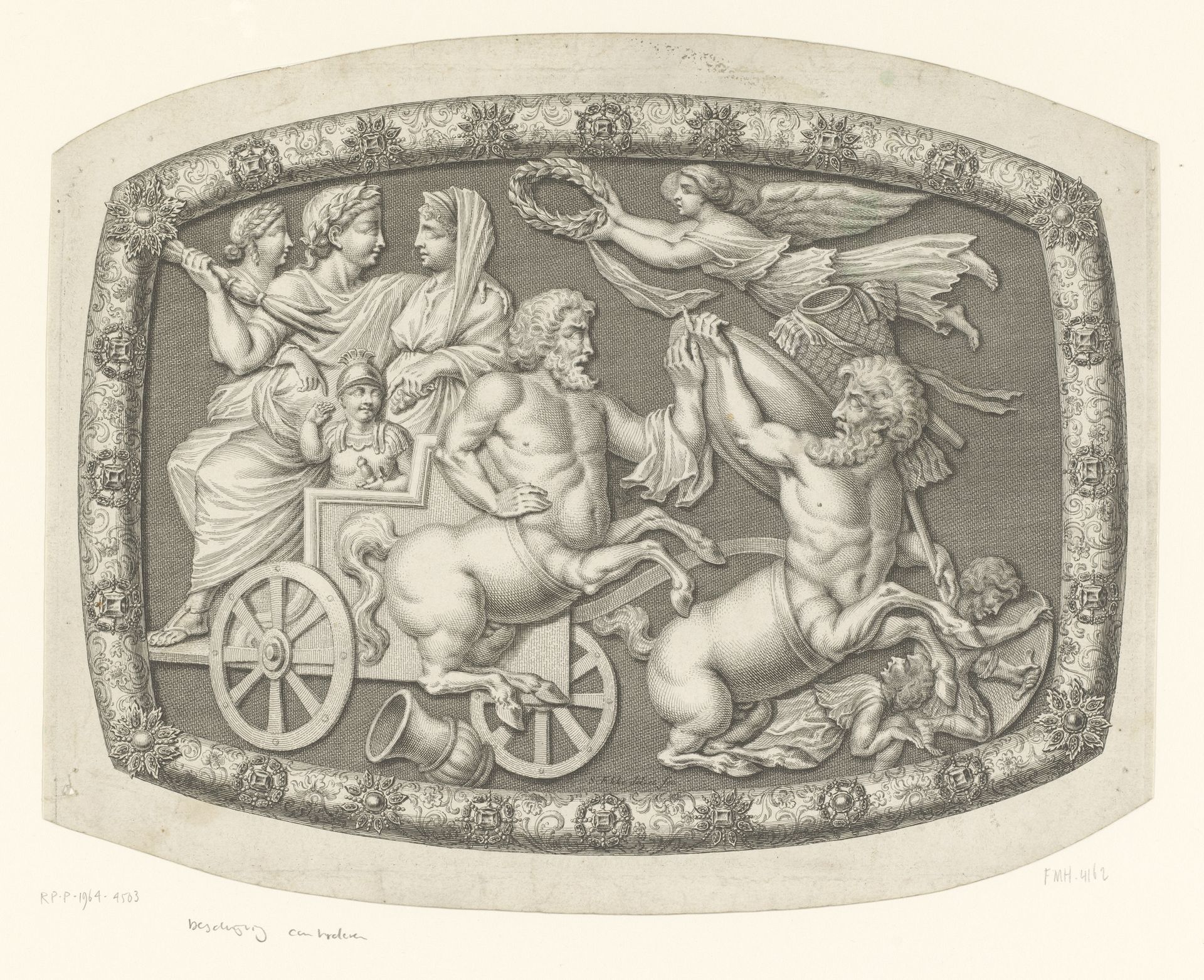 Onyx met een Romeinse praalwagen en twee centauren by Simon Fokke