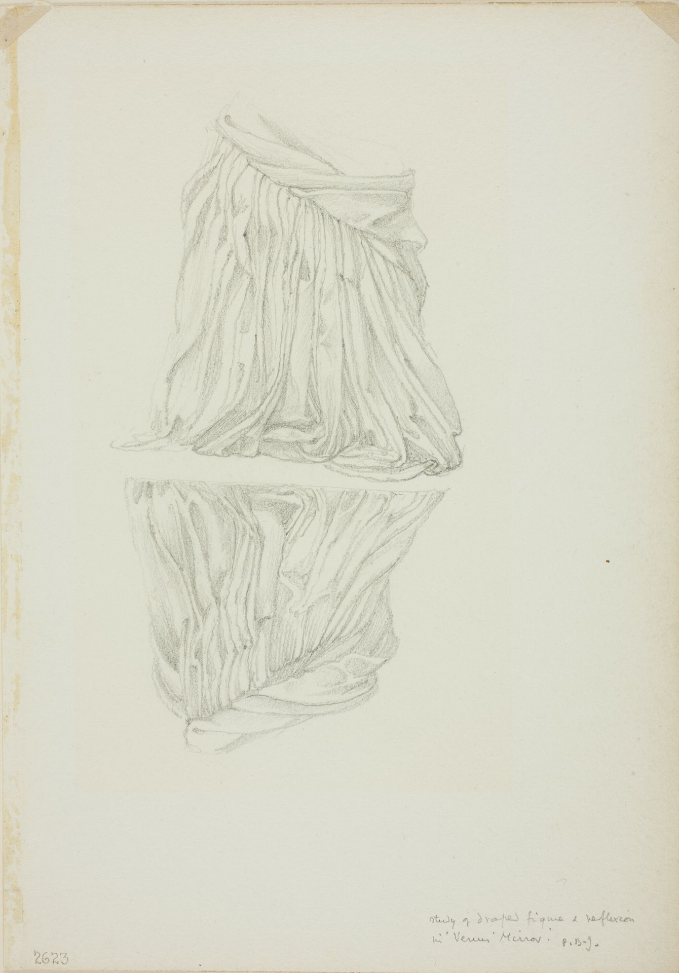 Draped Figure and Reflection, study for Mirror of Venus by Edward Burne-Jones