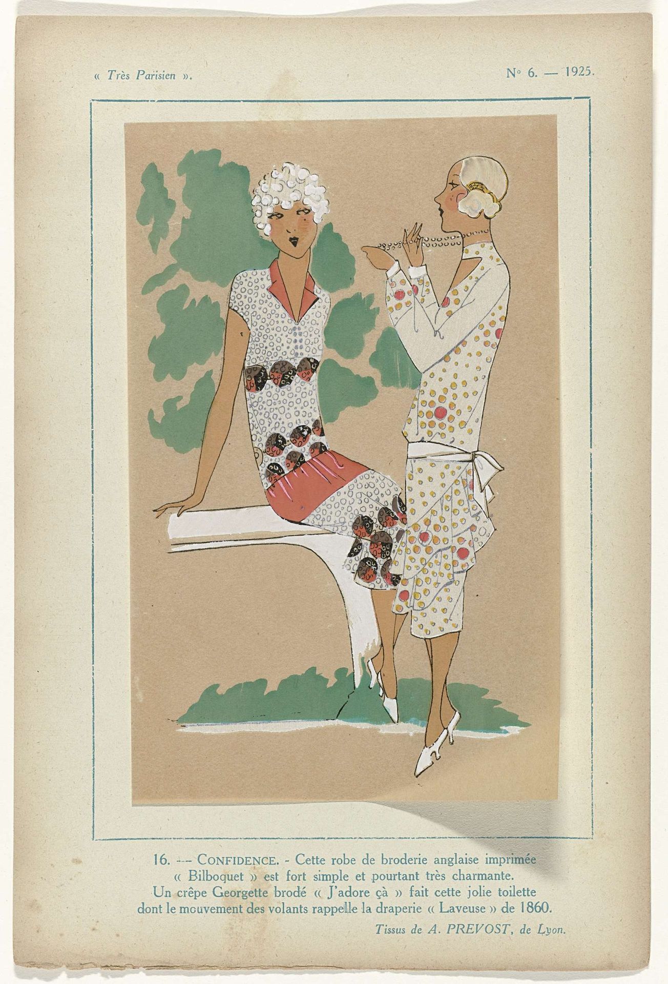 Très Parisien, 1925,  No. 6, Pl. 16.- CONFIDENCE by G-P. Joumard
