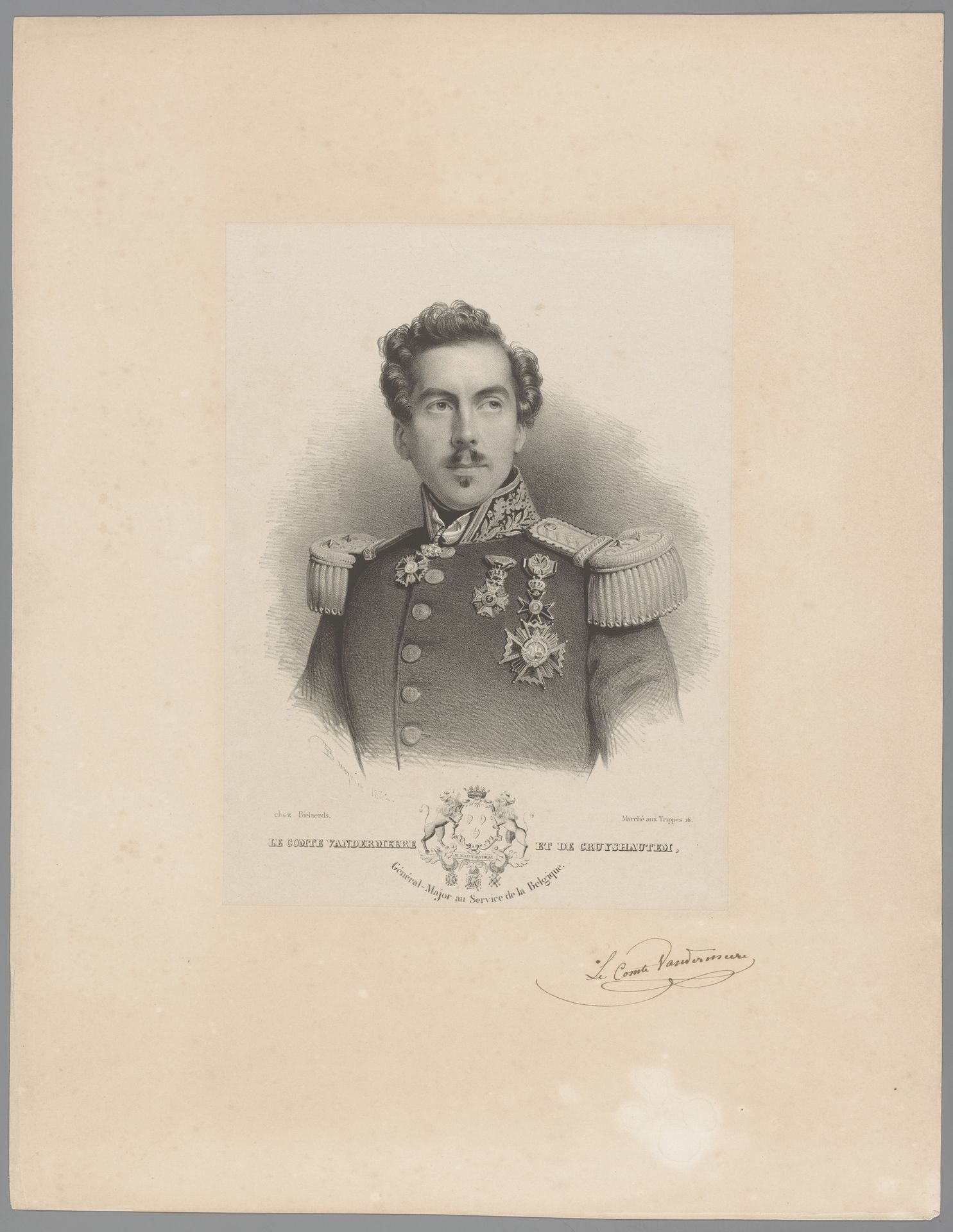 Portret van graaf Van der Meere en Cruyshautem by Charles Baugniet