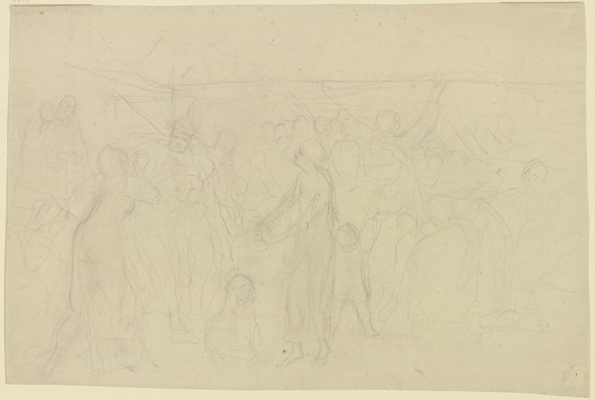 Abschied eines Soldaten von Frauen und Kindern by Victor Müller