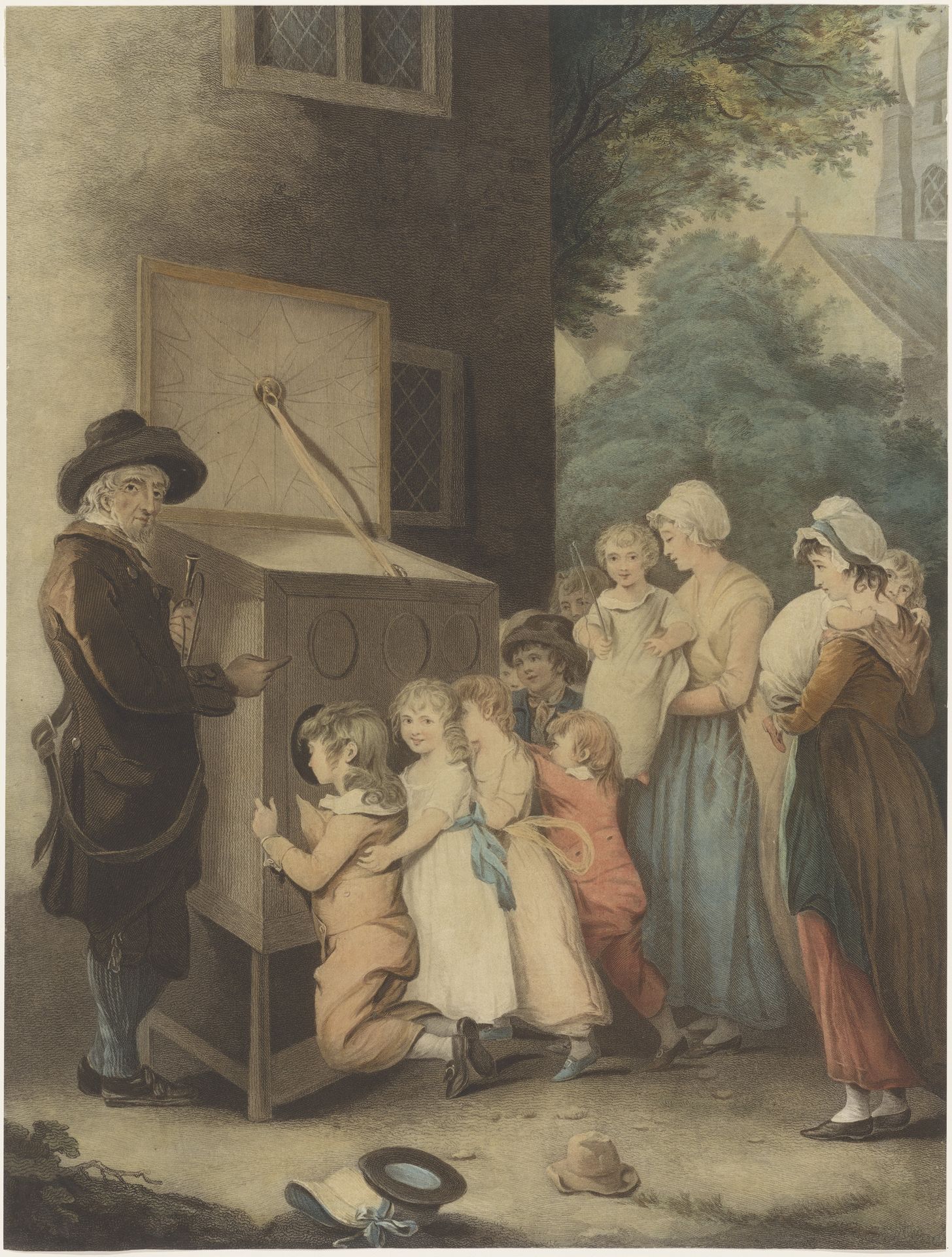 Kinderen rond een kijkkast by Thomas Gaugain
