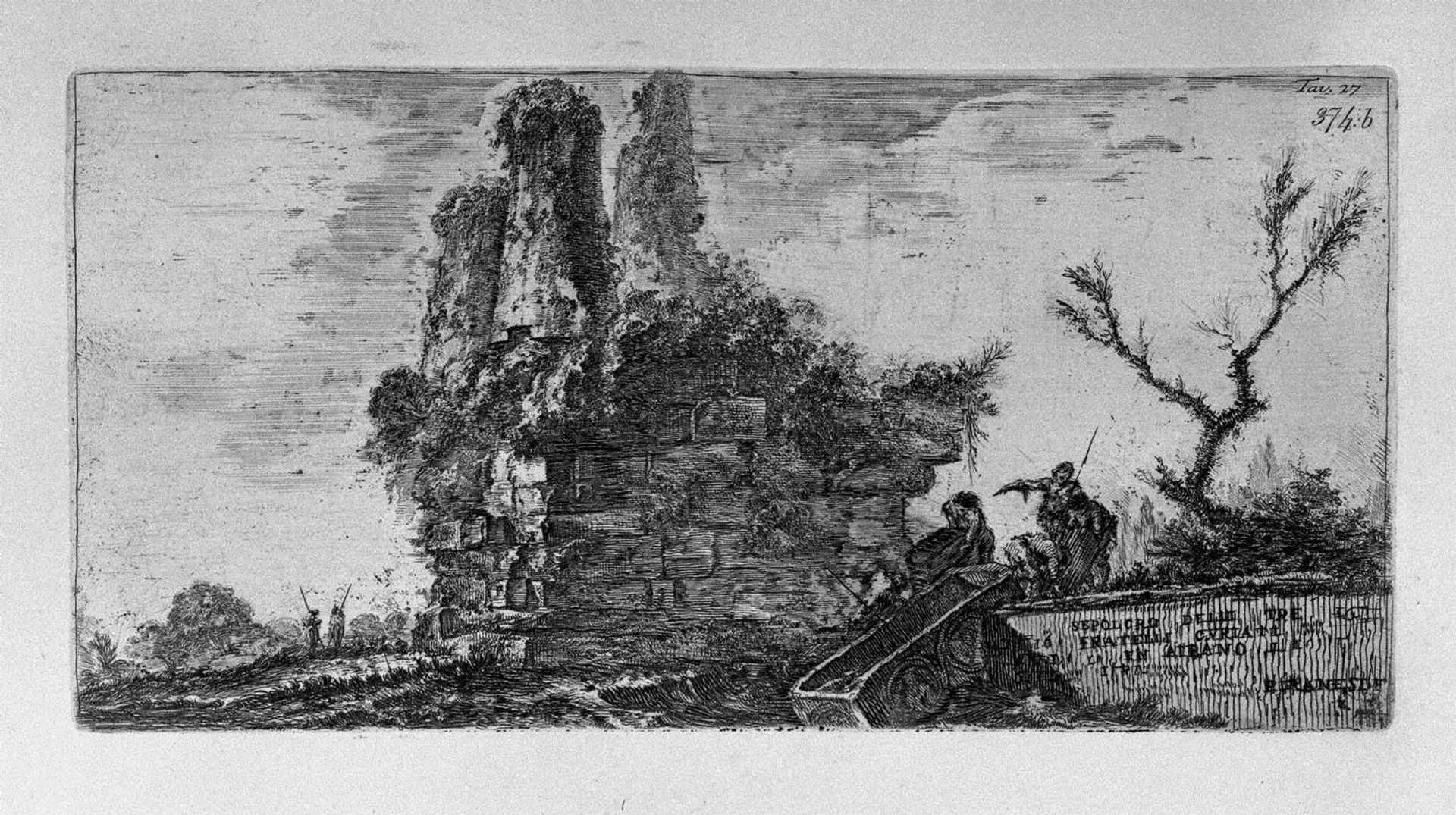 Amphitheater of Pula in Istria near the sea by Giovanni Battista Piranesi