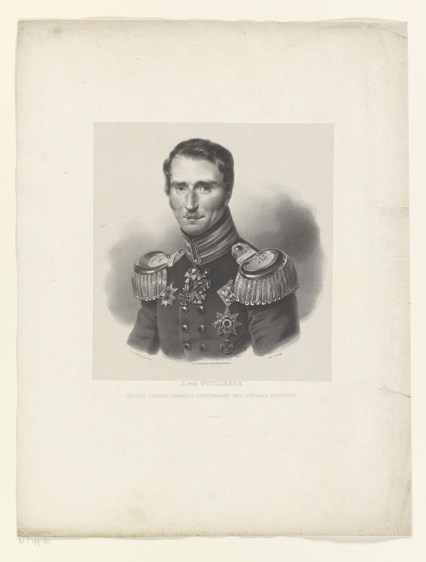 Portret van Job von Witzleben by Emil Krafft