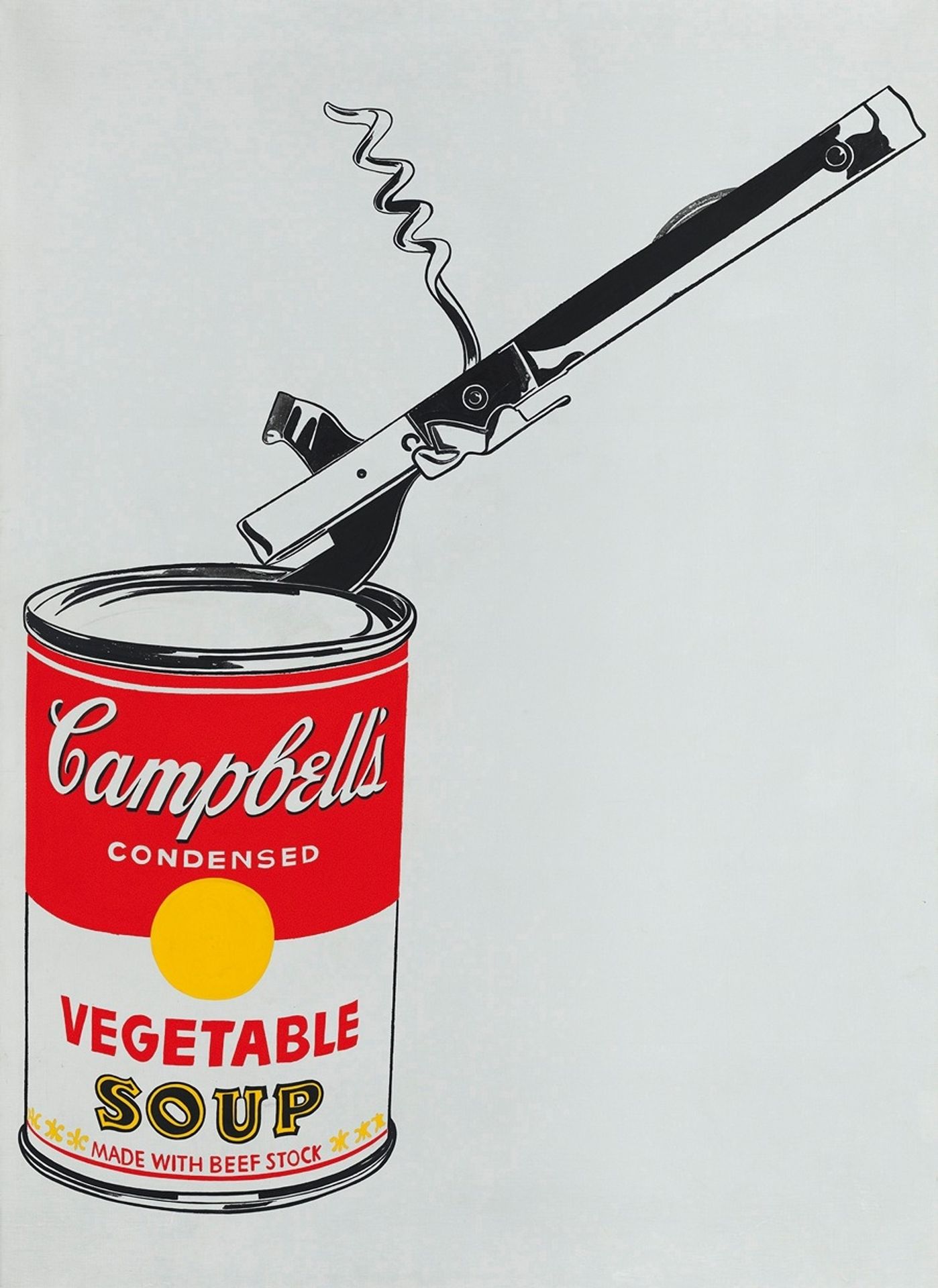 Big Campbell’s Soup Can with Can Opener by Andy Warhol