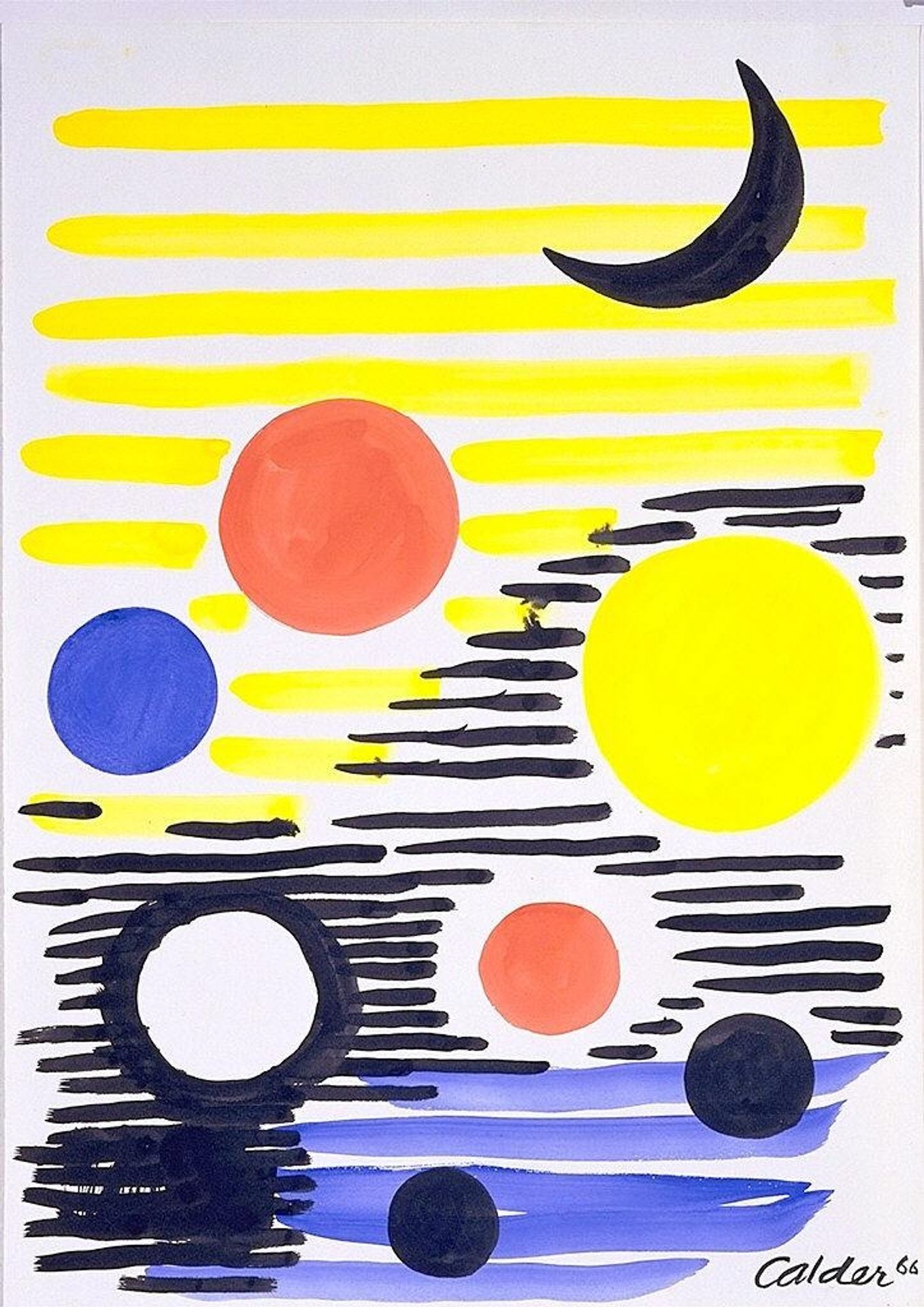 7 Circles Abstract by Alexander Calder