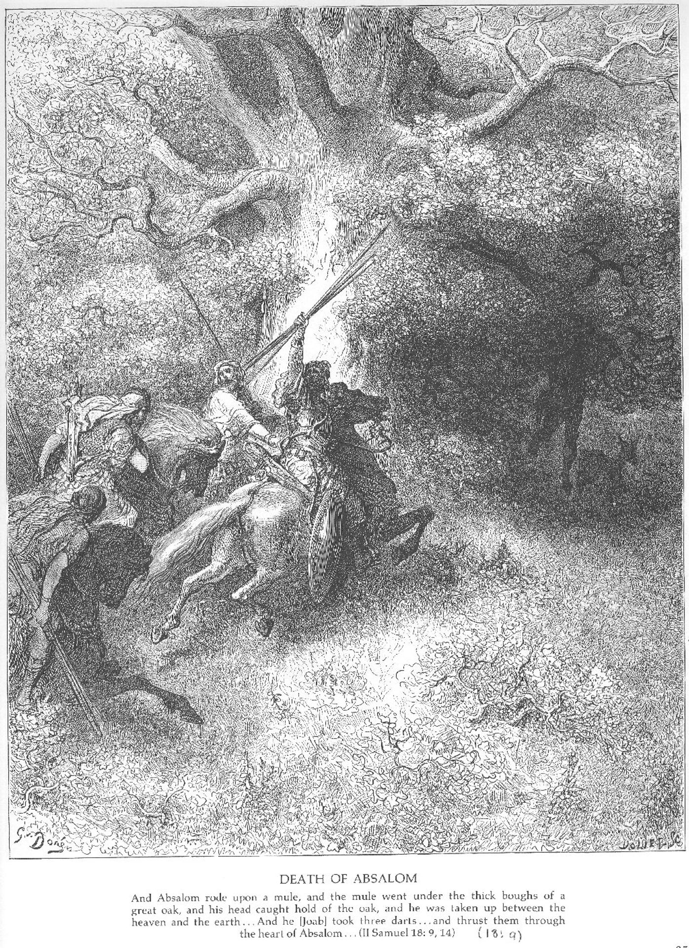The Death of Absalom by Gustave Dore