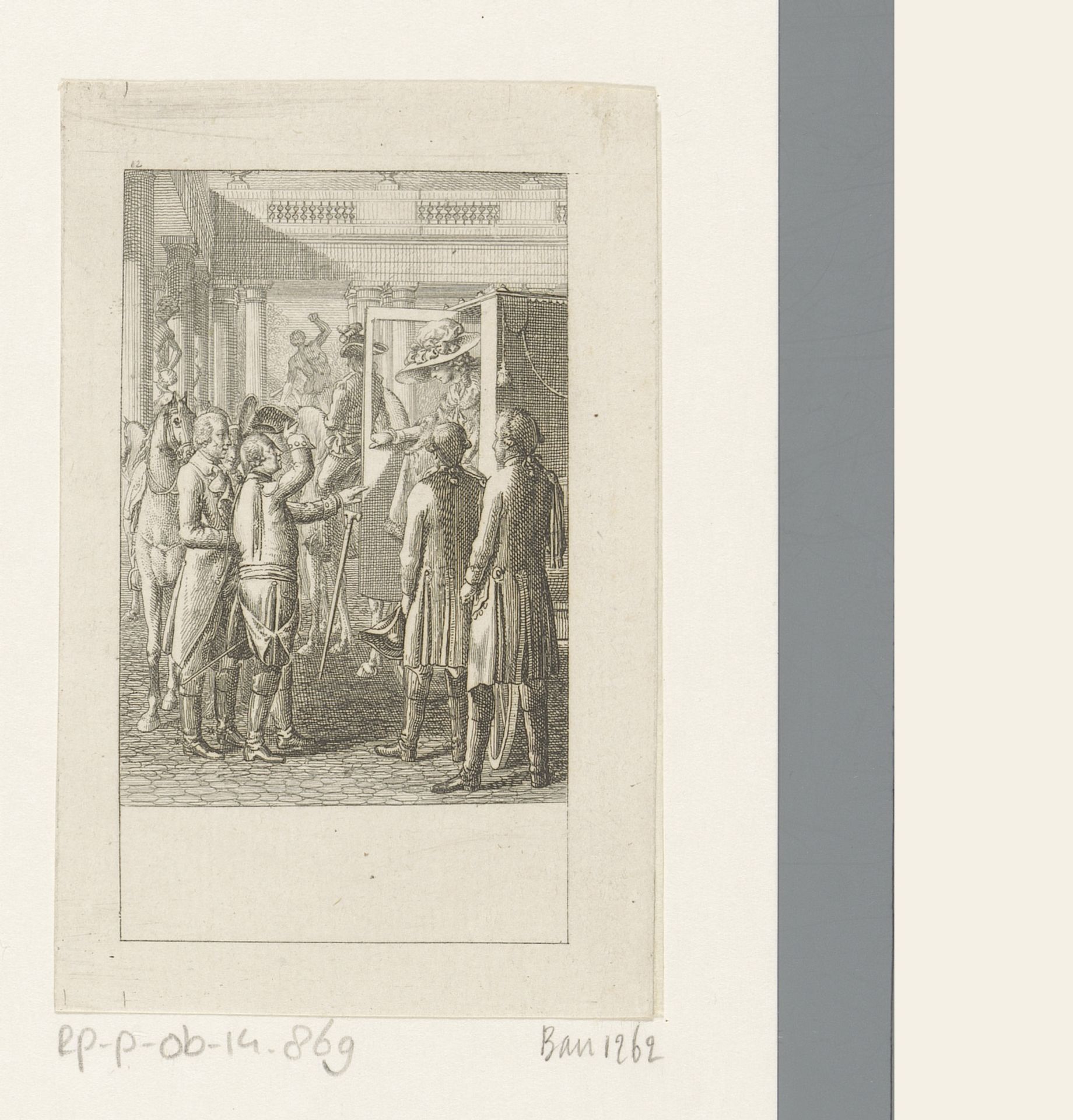 Walstein en Caroline bij Frederik de Grote in Potsdam by Daniel Nikolaus Chodowiecki