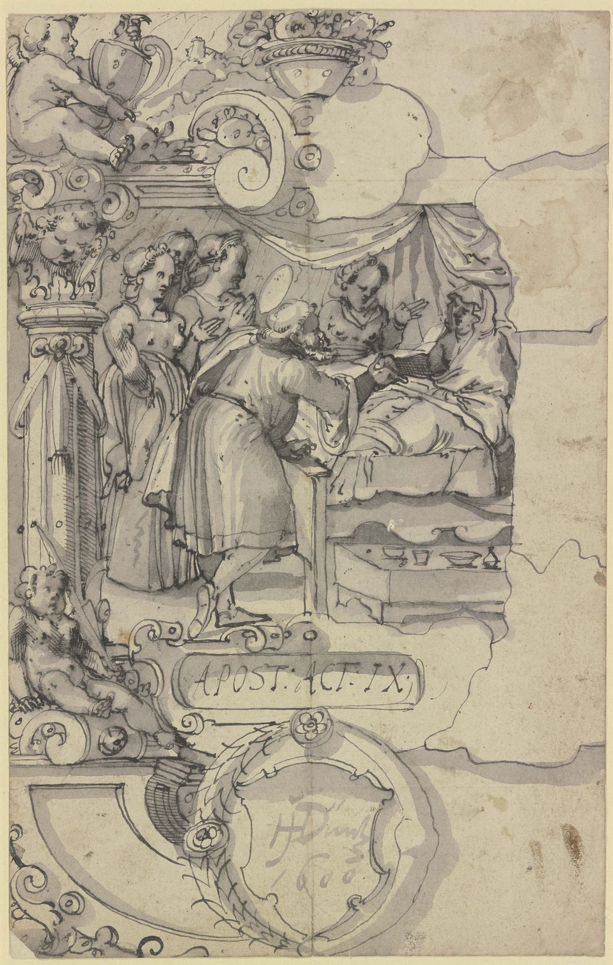 Die Erweckung der Tabitha durch Petrus by Hans Jakob Dünz