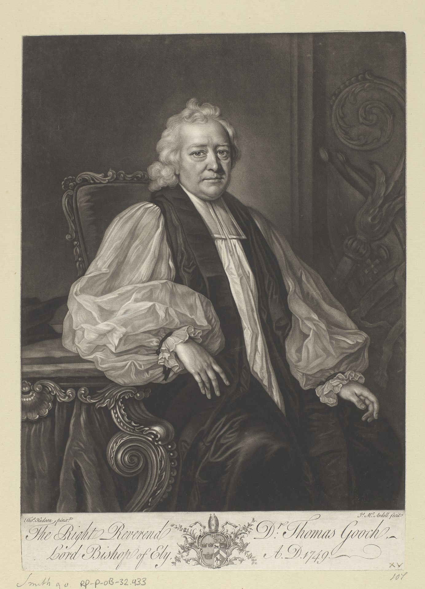 Portret van Thomas Gooch by James McArdell