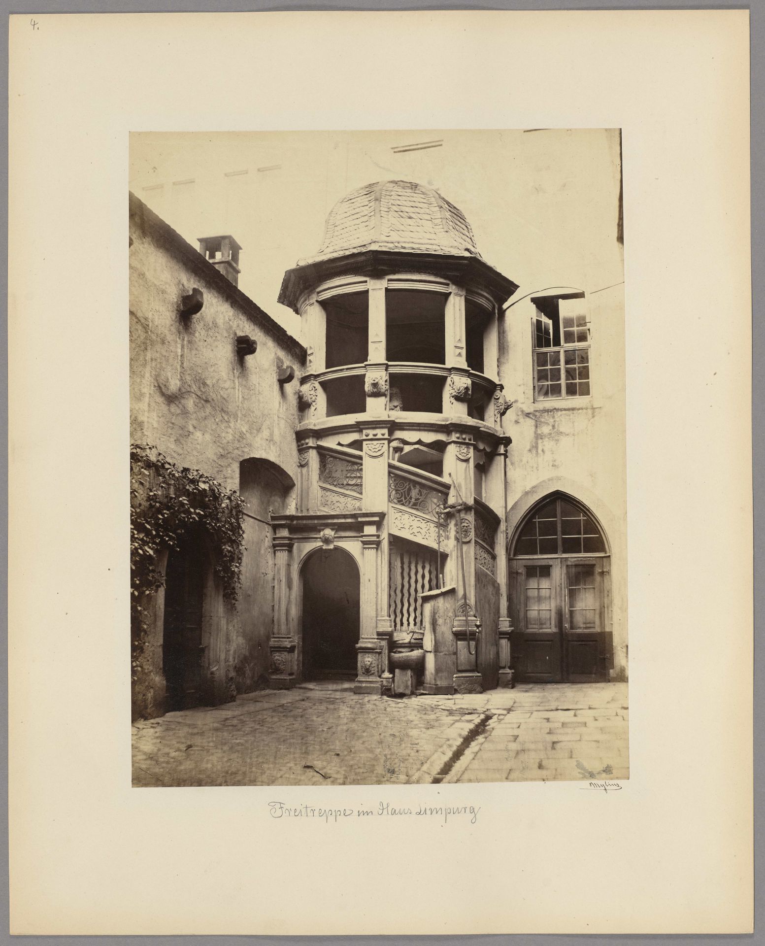 Frankfurt am Main_ Outdoor staircase, House Limpurg, no. 4 by Carl Friedrich Mylius