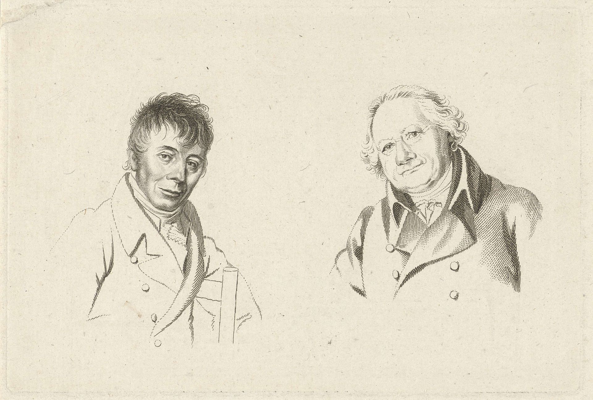 Portretten van Daniël Dupré en Christiaan Welmeer by Jacob Ernst Marcus