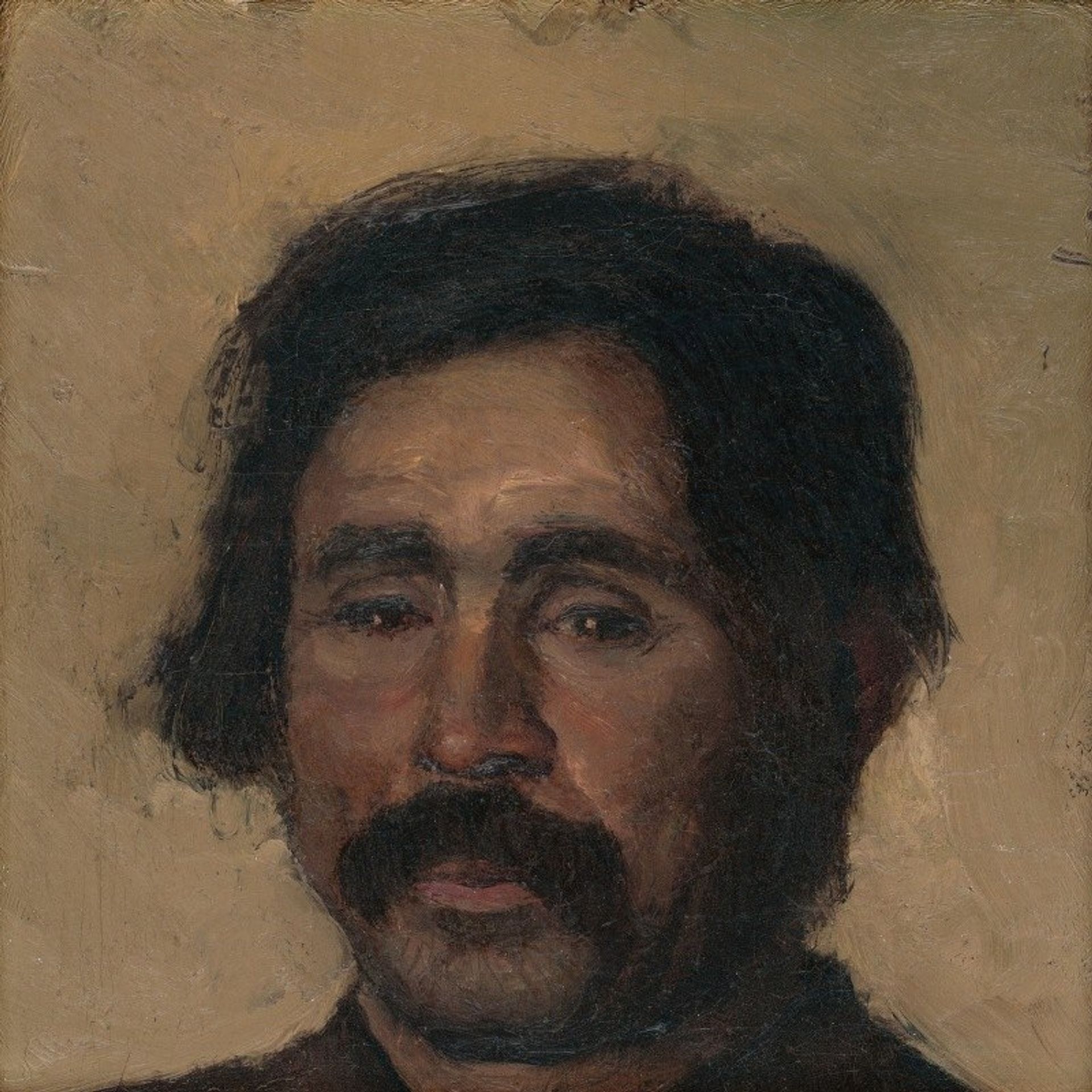 Fragment of a Head Study of a Gypsy by Ladislav Mednyánszky