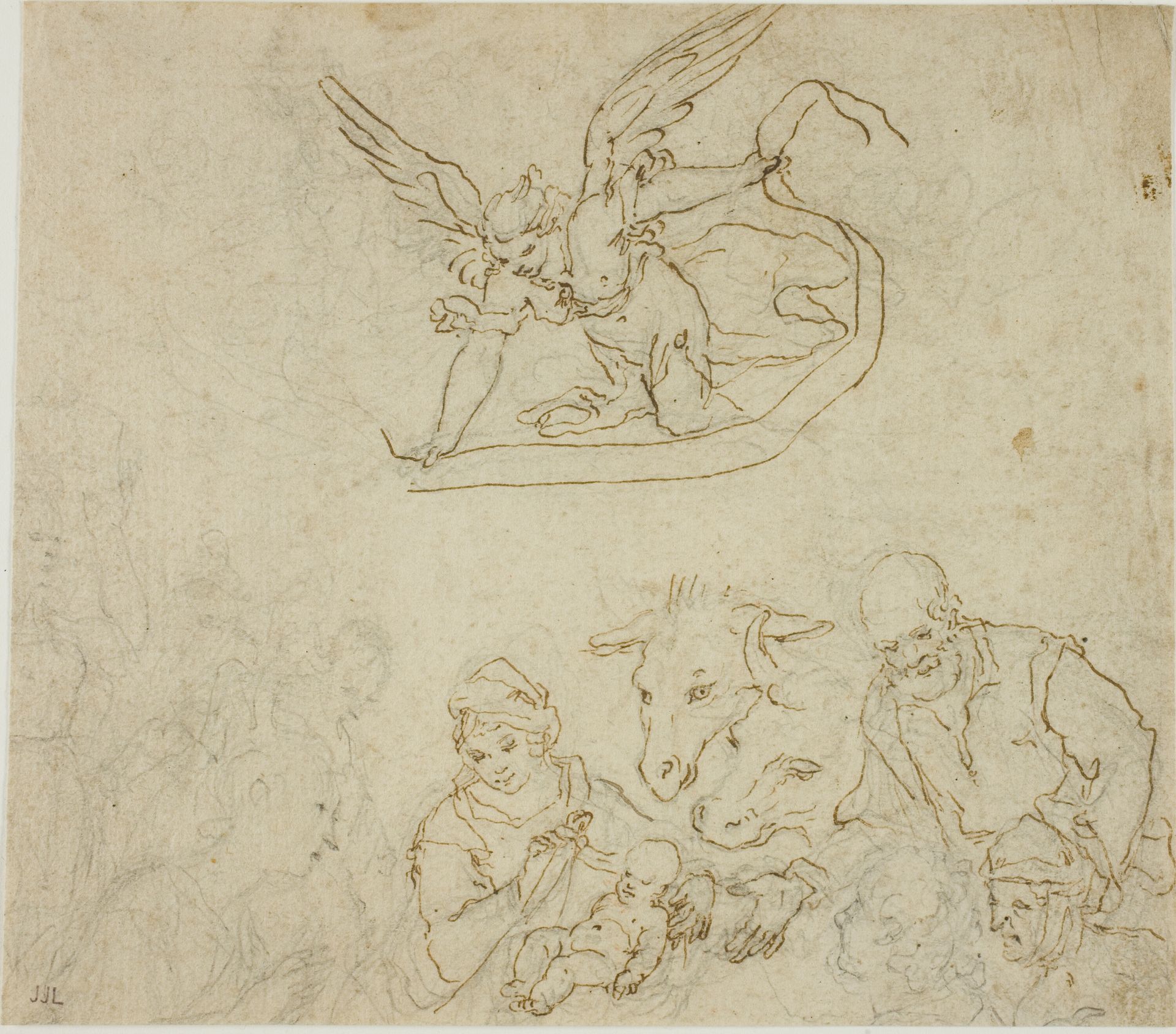 Nativity (recto); Virgin and Child, Angel (verso) by Filippo Bellini