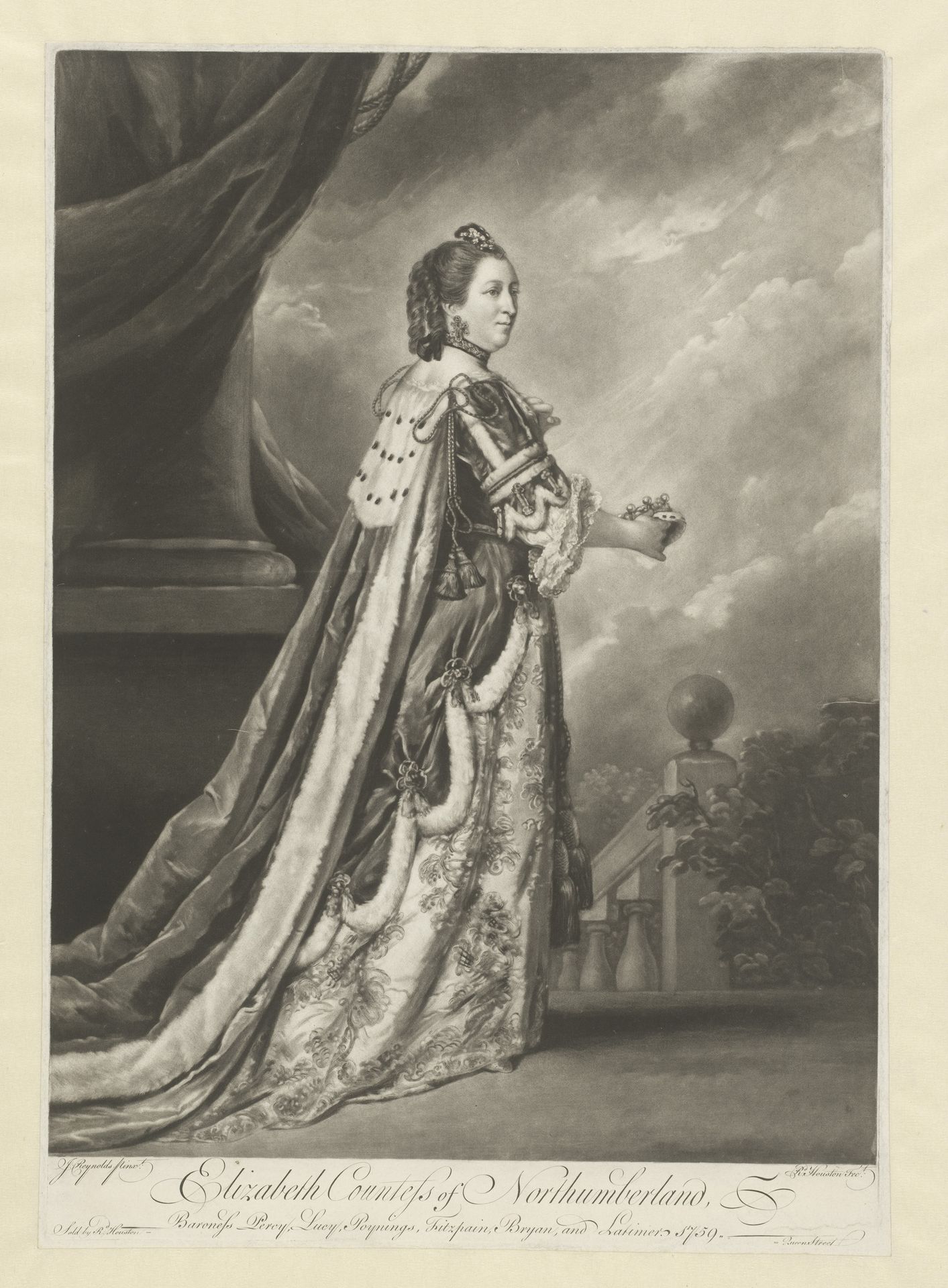 Portret van Elizabeth Percy, hertogin van Northumberland by Richard Houston