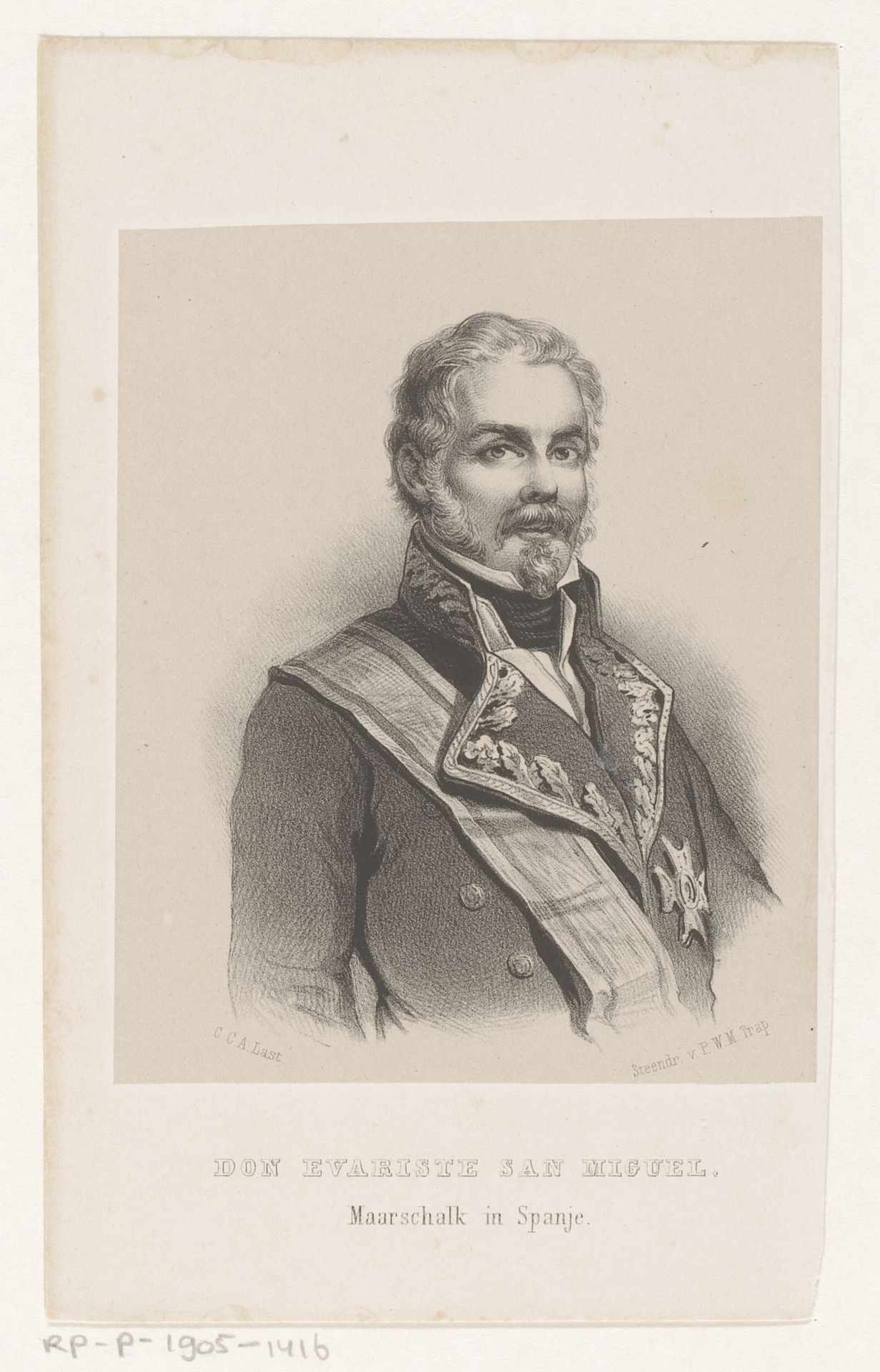 Portret van Evaristo Fernández de San Miguel by Carel Christiaan Antony Last