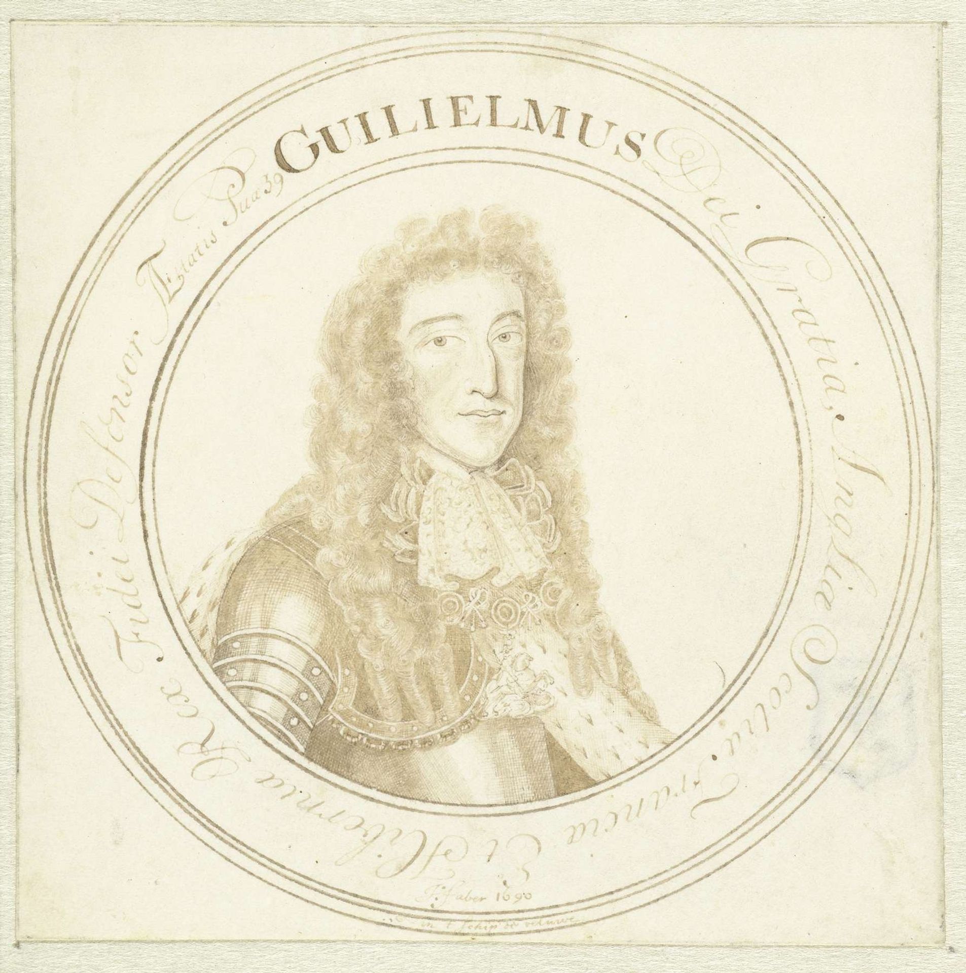 Portret van Prins Willem III by John (I) Faber